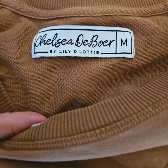 Chelsea DeBoer By Lily & Lottie Womens Tan Bristol Fringe Festival Boho Top M - Picture 7 of 11
